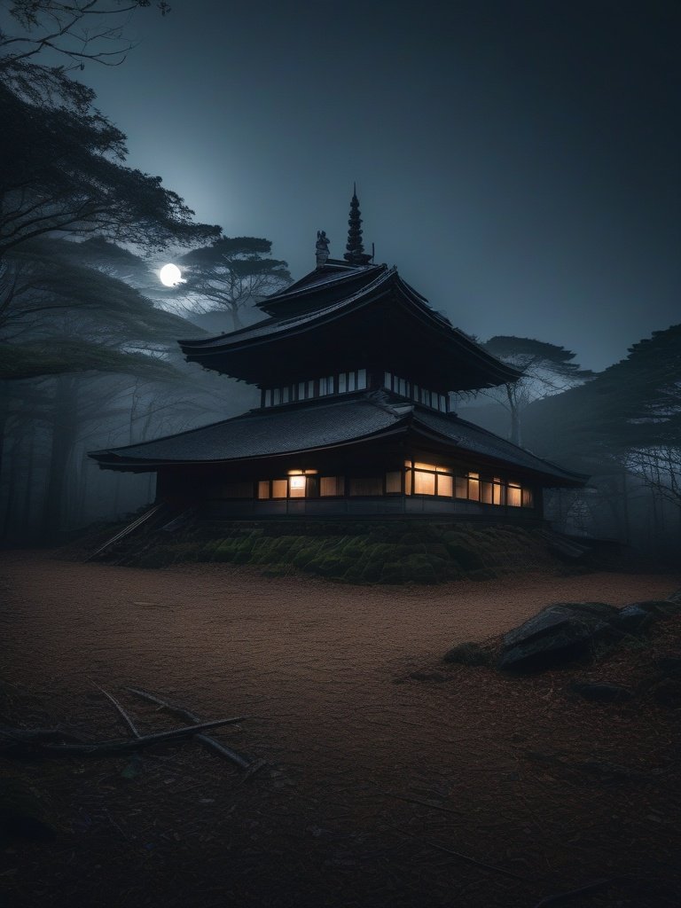 Spectral Lights Over Aokigahara Forest, Mt. Fuji