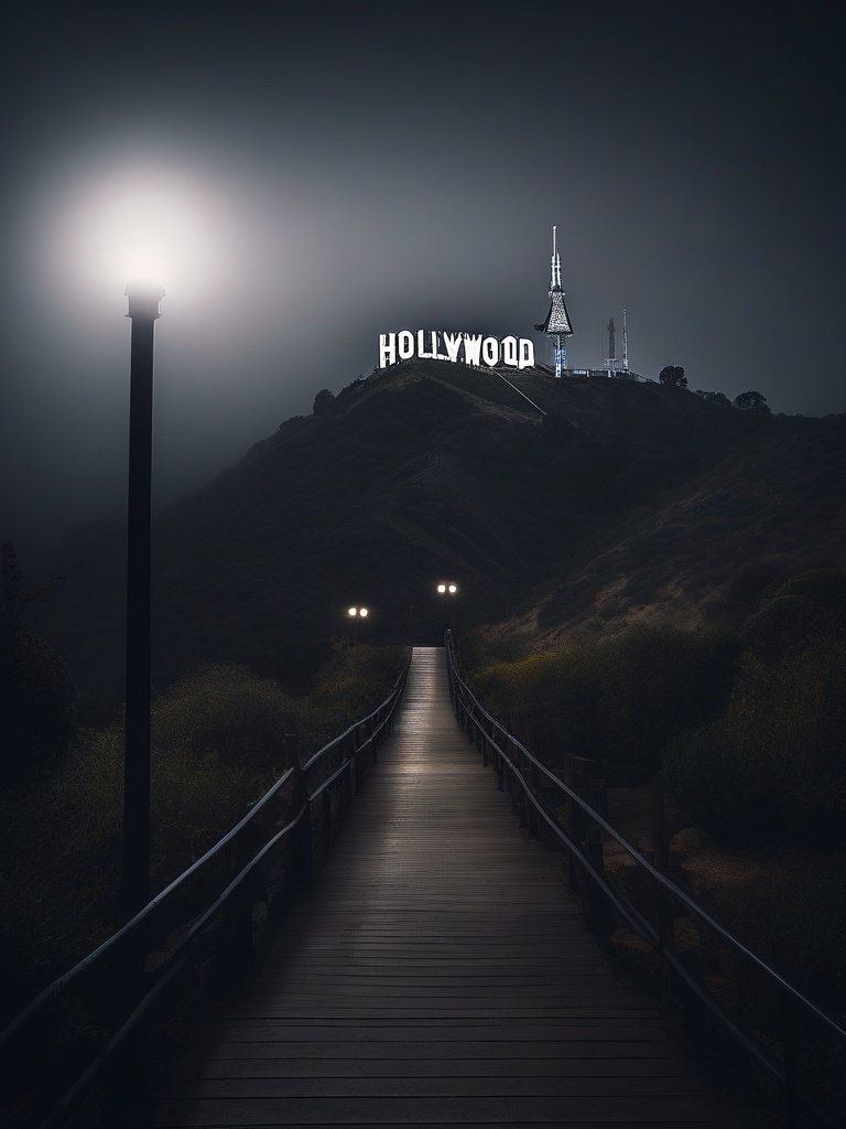 Hollywood Sign Lights