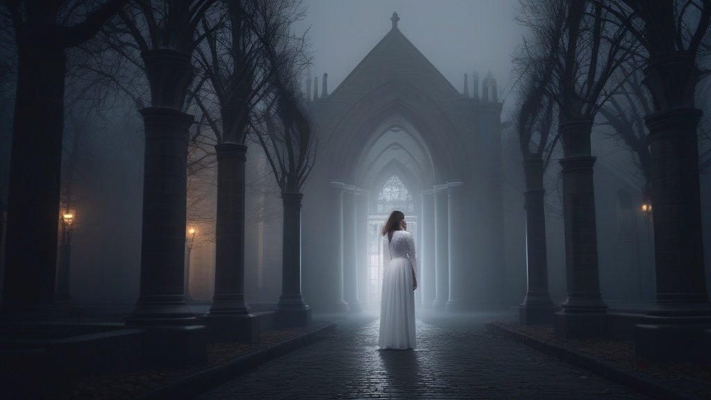 Northwestern University Lady in White
