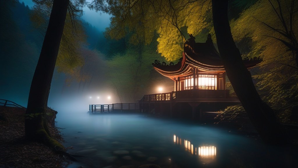 Jiuzhaigou Forest Ghost Lights