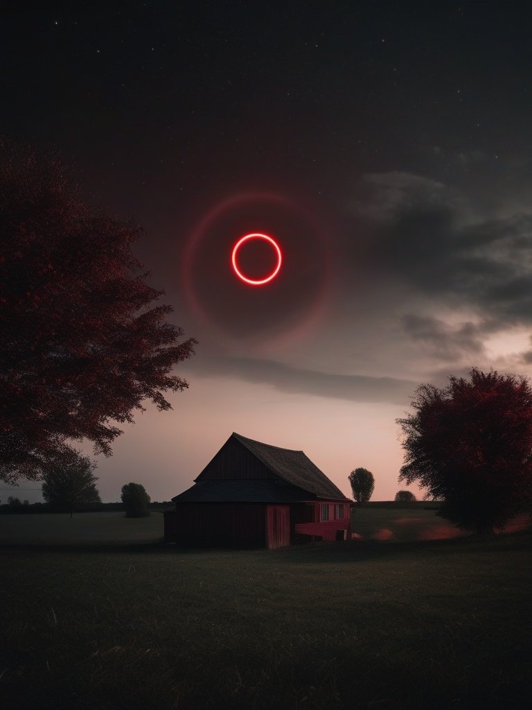 Red Circle Sightings Over Area