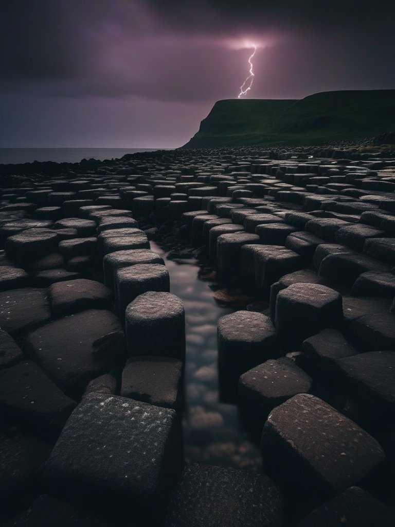 Spooklights Near the Giant’s Causeway, Northern Ireland