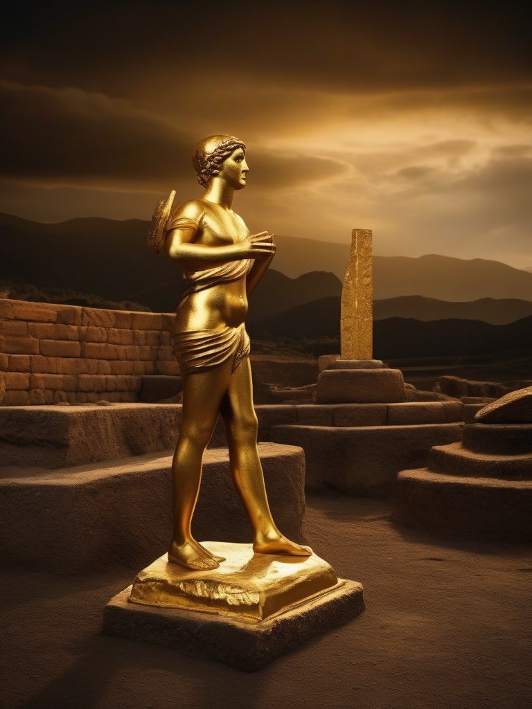 Golden Figurine Discovered at Pompeii