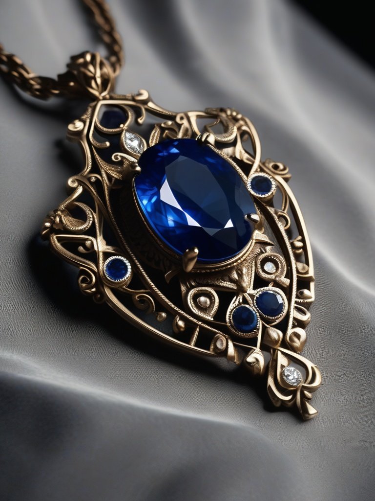 Sapphire Pendant from the Winchester Mystery House