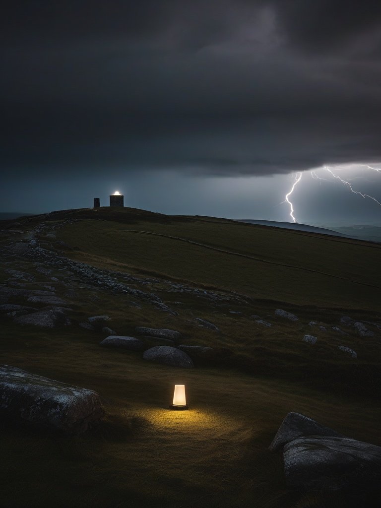 The Phantom Lamp from the Grianan of Aileach Fort, County Donegal, Ireland