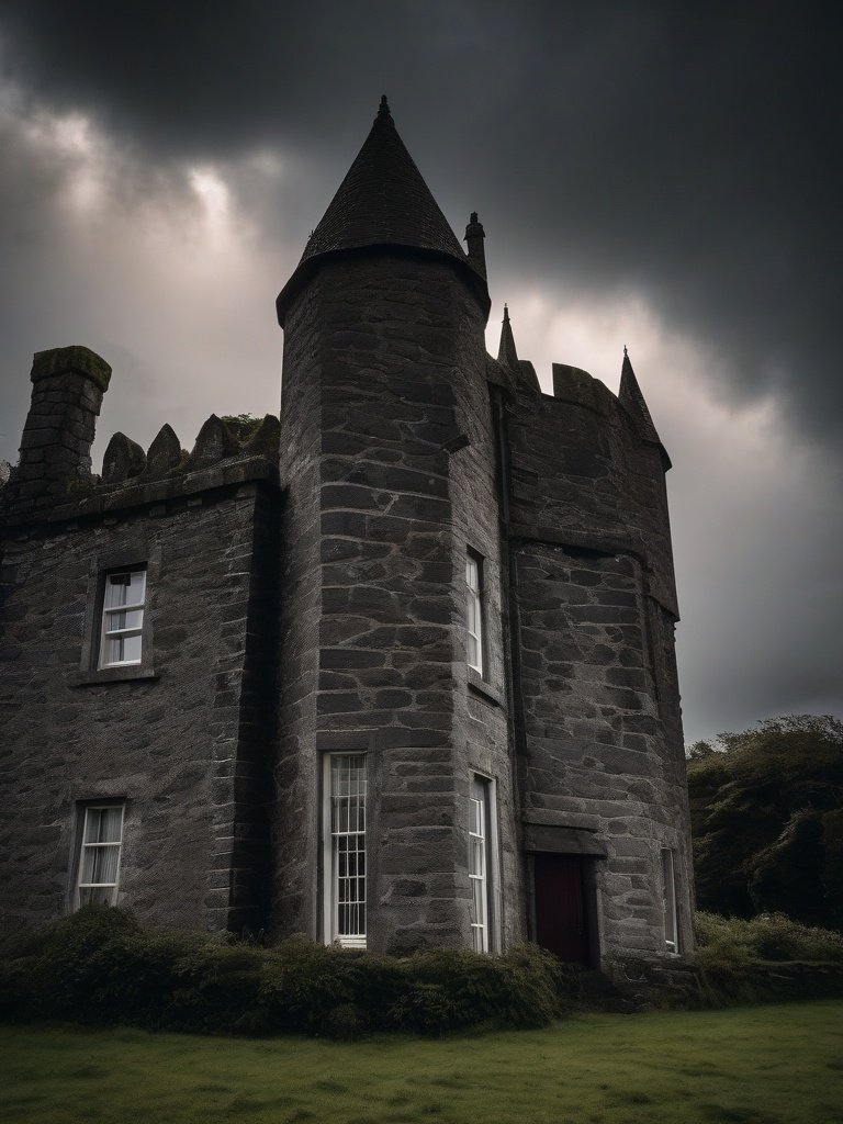 The Poltergeist-Inhabited Lampshade at the Knock Castle, County Mayo, Ireland