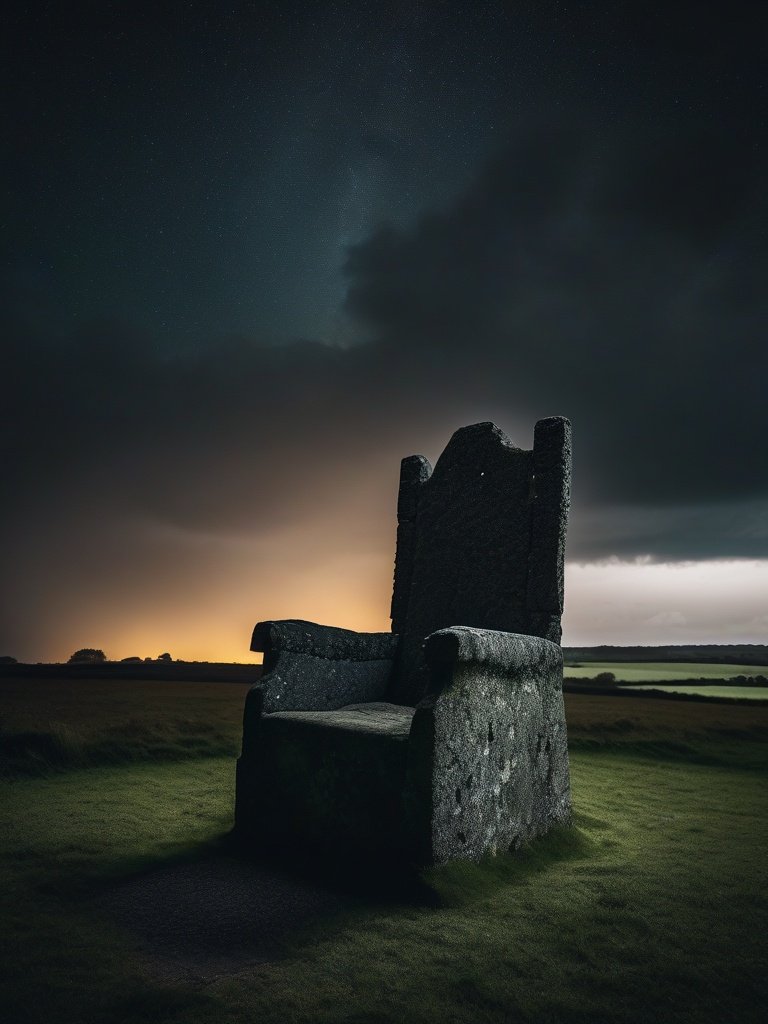 The Haunted Chair from the Clonmacnoise Ruins, County Offaly, Ireland
