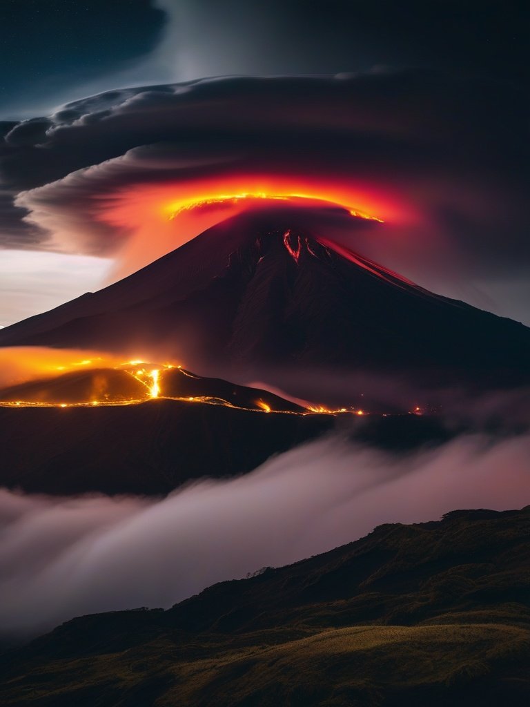Nevado del Ruiz Volcano, Colombia, Eruptions and Luminous Phenomena