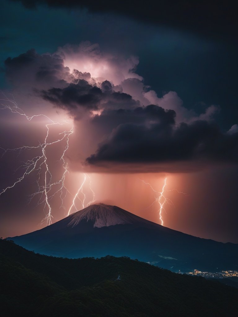 Devil’s Mountain Lightning, Mount Kinka, Japan