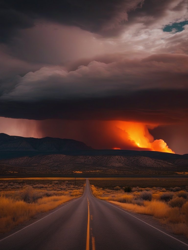 Fire Clouds, Pahvant Valley, Utah
