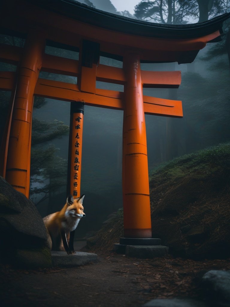 Fushimi Inari’s Night Presence: Fox Spirits on the Mountain