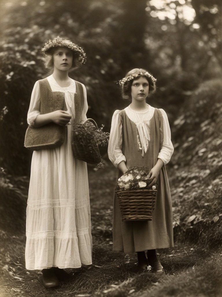 Paranormal Photography — Cottingley Fairies: Yorkshire Girls Elsie Wright and Frances Griffiths’ Photographs Endorsed by Arthur Conan Doyle (1917–1983 confession)