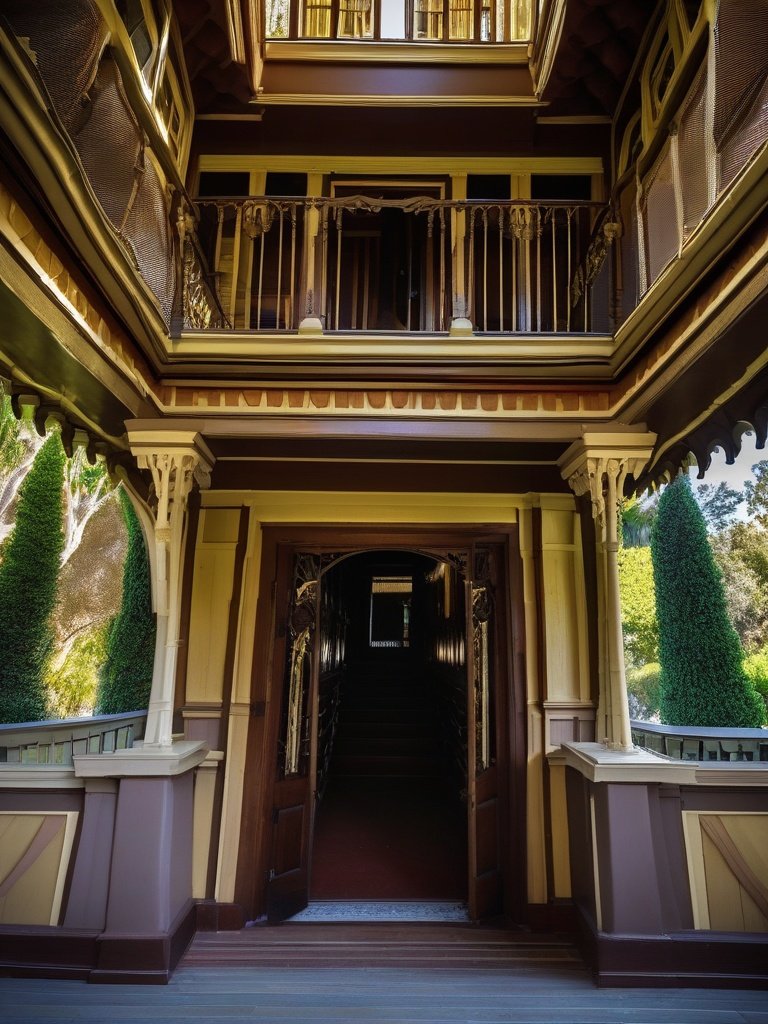 Haunted Locations – USA — Winchester Mystery House: Sarah Winchester’s 160-Room Maze Built for the Dead — 38-Year Continuous Construction Project (San Jose, California, 1884–1922)