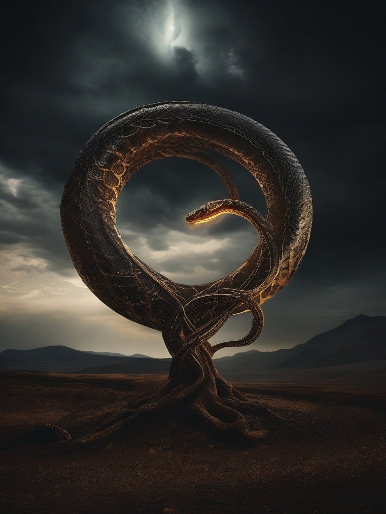 Jewish Demonology — **The Serpent**: Kabbalah, the tempter in Eden, linked to Samael and the Tree of Knowledge.