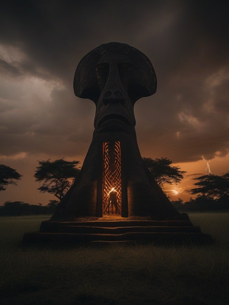 African Demonology — Igbo — Nze: Spirit of death and vengeance, linked to ancestral spirits.