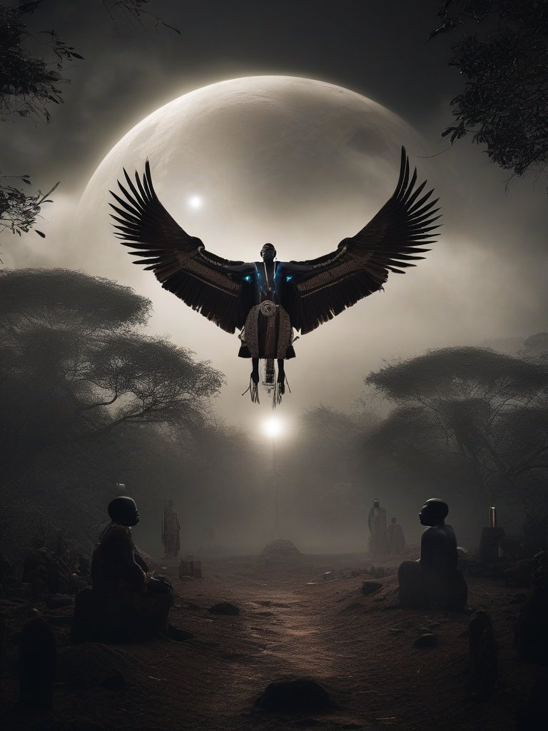 African Demonology — Bantu — Nkanda: Spirit of death and vengeance, linked to ancestral spirits.