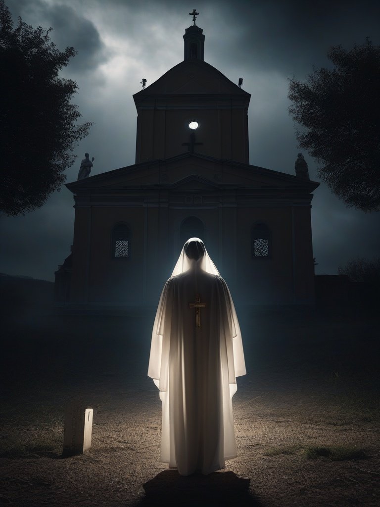 [Clara (2034, Italy): Woman exorcized by priests; church and medical records.]