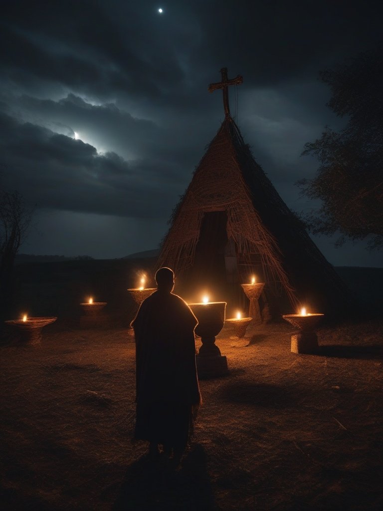 [Vodou Exorcism: Similar to Vodun but with Christian elements and spirit communication.]