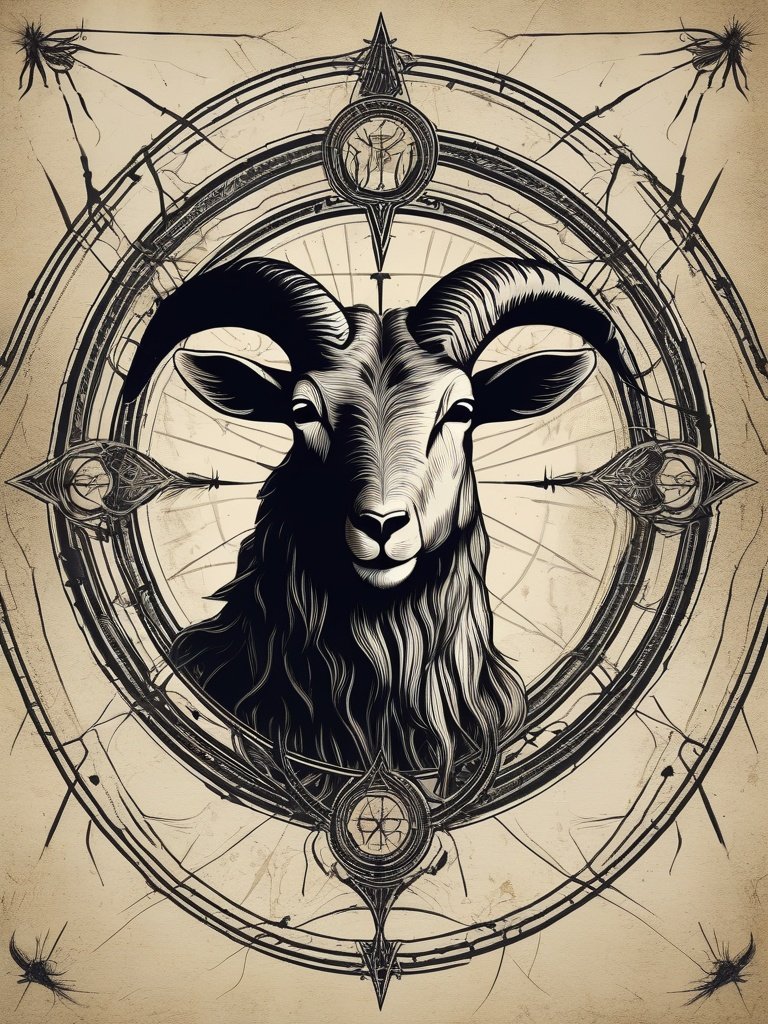 Demonic Sigil — Sigil of the Goat of Mendes: Goetic grimoire, representing the arch