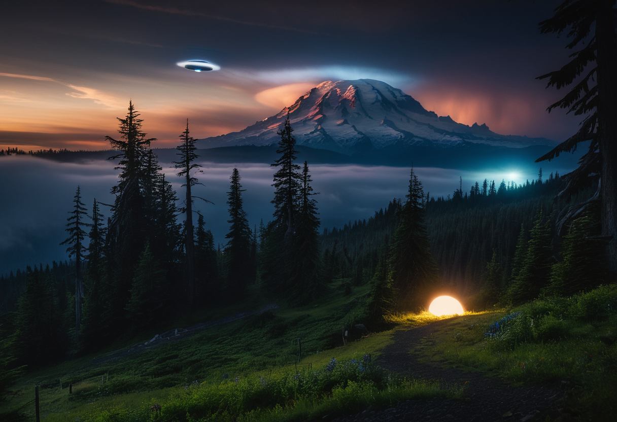UFO Sighting over Mount Rainier, Washington, | 3am Files